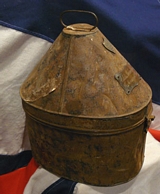 A Victorian British Connaught Rangers Officer's Helmet Tin