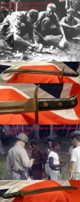 A Rare WW2 Japanese Jungle Sword, ‘Heiho’ Made  from a Captured Dutch Sword