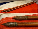 A Pair of Late 18th Early 19th Century Napoleonic Crossbow Pistol Bolts
