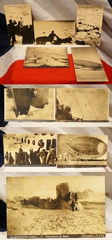 A Most Rare Set Of 12 Original Photographs Of The General Nobile 1928 Polar Airship Expedition