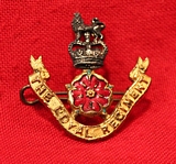 A Very Good Officer's Silver and Gilt Cap Badge of the Loyal Regt. the Lancashire 1950's.