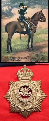 A Scarce Pattern, Edwardian Army Service Corps Helmet Plate