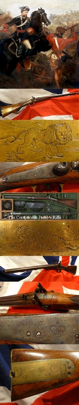 A Fabulous & Most Rare British Griffiths ‘Jacob’s Type’ Double Barrel Rifle Carbine, From The Honourable East India Company Era, Into The Dawn of The British Raj. Bespoke Commissioned From Griffiths Circa 1848