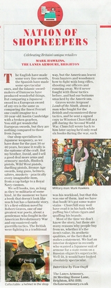 A Feature on The Lanes Armoury in the London Daily Telegraph