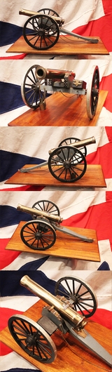 A Most Attractive 19th Century Style Model Cannon of a British Field Gun with Grenadier Guards Crest