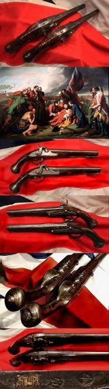 18th Century Royal French Long Holster Pistols, Seven Years War Period Officer’s Flintlocks, Circa 1750