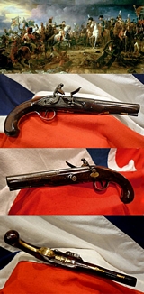 A Good, Antique, 18th century, King George IIIrd  Flintlock Holster Pistol by Wheeler