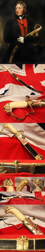 A Singularly Beautiful Napoleonic Wars, The Peninsular Campaign, & The War of 100 Days Culminating at Quatre Bras & Waterloo, A Presentation Quality 1796-1803 Sword 15th Hussars