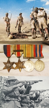 A Good Original 'Desert Rat' British WW2 British Infantry 4 Medal Group