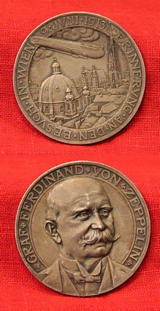 Commemorative Medal of Count von Zeppelin Vienna Flight June 1913