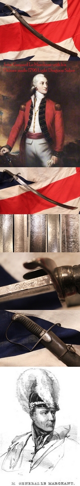 A Fabulous, Earliest 1796 Pattern Light Dragoon Officer's Sword, With a Fully Deluxe Etched Blade, Made by The First Maker And Co-Designer of the 1796 Light Dragoon Sabre