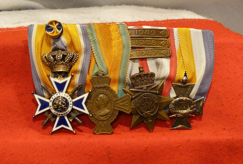 A Very Fine Group Four Free Dutch Navy WW2 'Chivalric' Decoration Medals, Submarine Capt. Van Dongen
