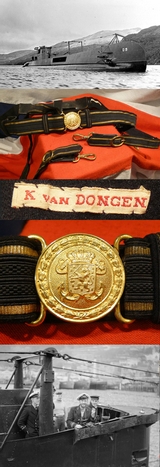 An Excellent WW2 Free Dutch Navy, Royal Netherland Navy Submarine Captain's Dress Belt 1930's Used in WW2