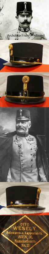 A Very Good, Rare, 1910-1918 Historically Significant General's WW1 Austrian Kepi Service Cap