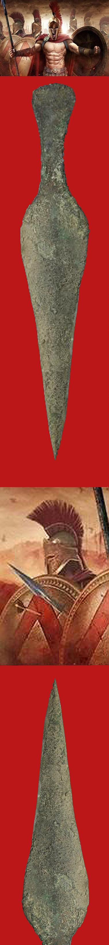 A Breathtaking & Large Original Ancient Greek Leaf Shaped Dagger From The Greco-Persian Wars Era, From the Time of the Spartans at Thermopylae, To Alexander the Great's Conquest of Persia & Egypt