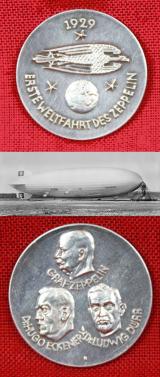 Deutschland Silver Medal 1929 Auf die Erste Weltfahrt des Zeppelin