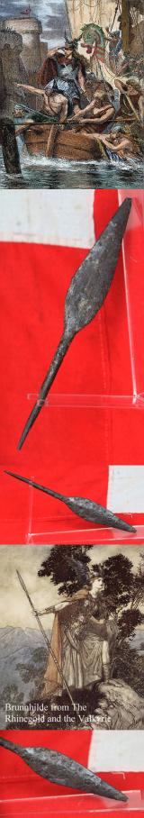 A Very Good & Scarce 1100 years old Viking Period Short Javelin Spear Head, Approx 900 AD