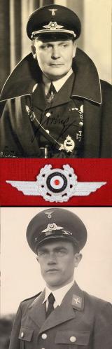 A Most Scarce Third Reich Period Deutche Luftfahrt/DLV Officer's Visor Cap Insignia, German Flyers Associoation