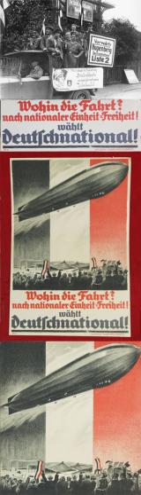 A Fascinating Most Rare Original Election Propaganda Poster of a Post WW1 German Political Party That Was Absorbed Into The Nazi NSDAP  German National People’s Party.  Designed by Richard Müller, Chemnitz.