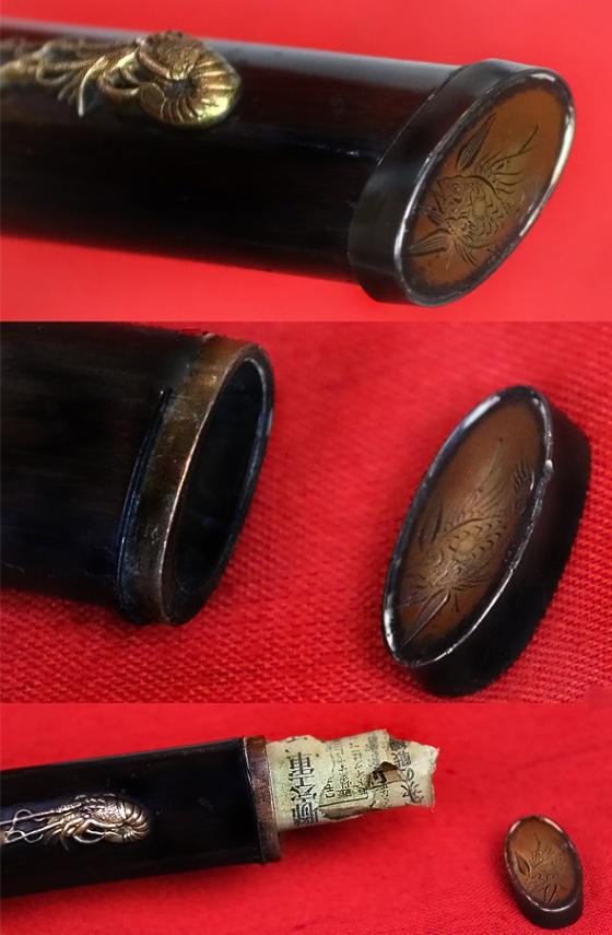 A Fabulous and Stunning, Original, Edo Period Mounted Long Tanto with Koto era Sengoku Period, Circa 1500's Blade & a Remarkable Secret Compartment for a Secret Letter or Gold