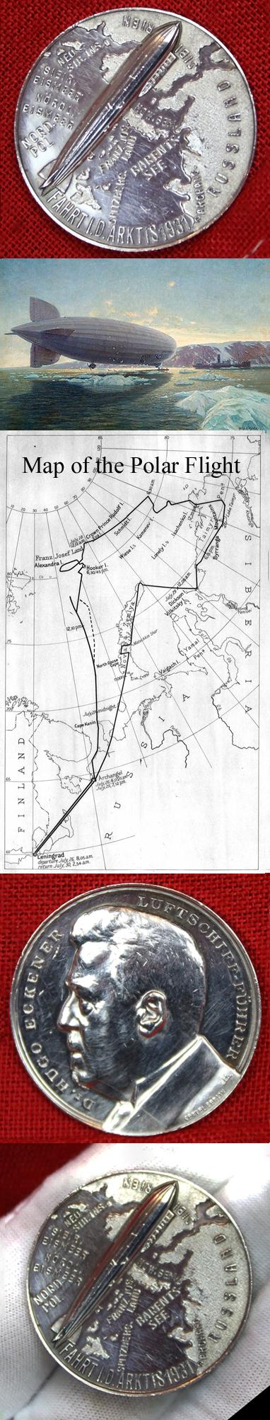 A Most Scarce Graf Zeppelin Airship LZ127: Polar flight 1931 -Silver Medal