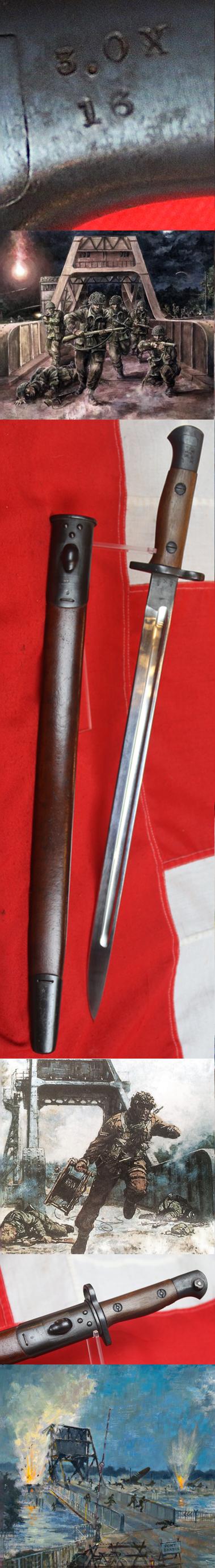 A Simply Fabulous Historical, WW2 SMLE Rifle Sword Bayonet, Sanderson, From One of The Best & Notable Regiments of WW2, The Ox and Bucks, of Pegasus Bridge Fame