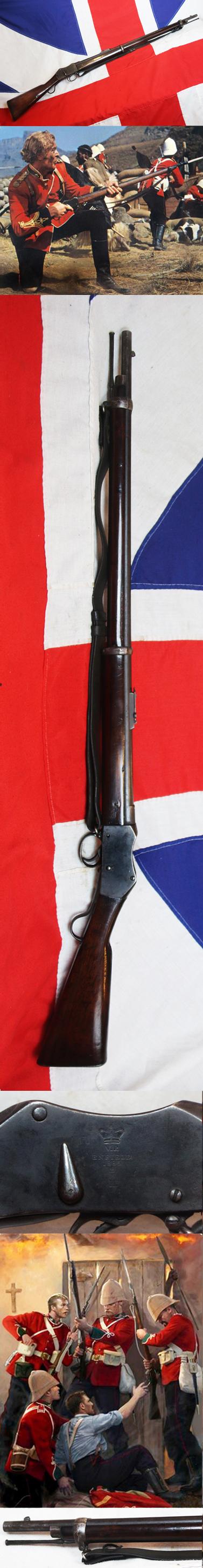 Original Antique MK II Antique Short Lever Martini Henry Rifle,  Victorian Leather Sling & Fabulous Stock Patina.