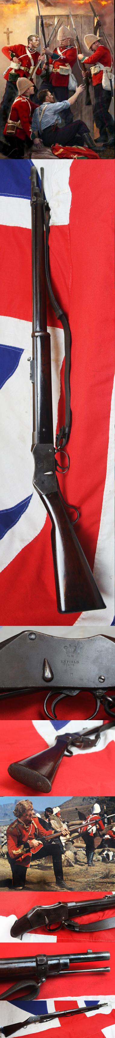 Original Antique 1870's MK II Short Lever Martini Henry Rifle, Victorian Leather Sling & Fabulous Stock Patina.