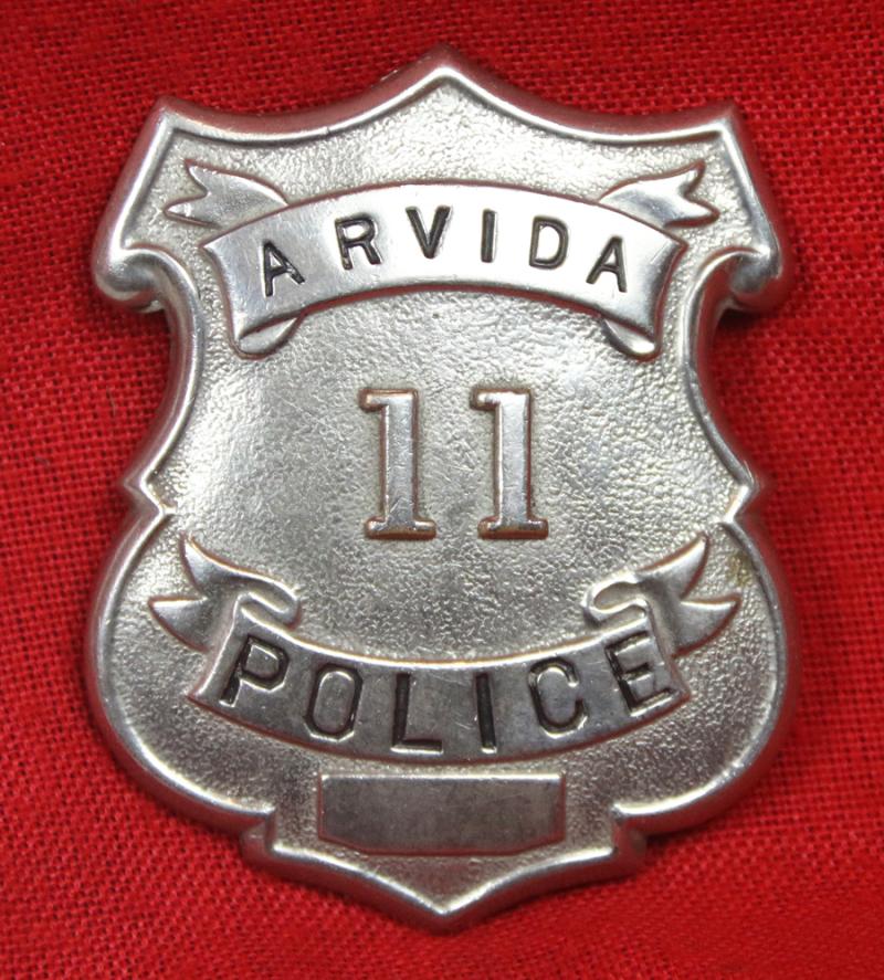 A Most Interesting & Scarce Vintage Patrolman's Police Shield Arvida Police. Numbered II