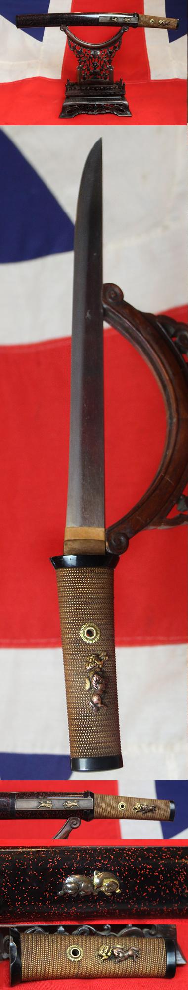 An Exceptionally Beautiful, Almost 500 Year Old Ancient Samurai Aikuchi Tanto, Signed Bizen Osafune Ju Sukesada