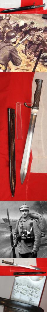 A Superb, German, WW1 Mauser Gew 98 'Butcher' Bayonet