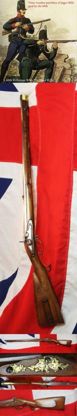 A Superb, Late 18th Century Napoleonic Wars Volunteer Jäger Officer’s Rifle. With Finest Walnut Stock And High Quality Mounts, Fine Quality Rifled Barrel of Approx .75 Inch Bore.