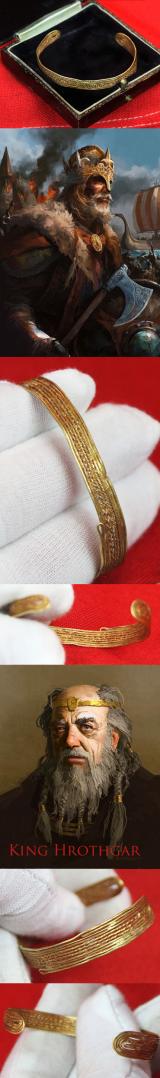 A Simply Breathtaking Original Viking High Carat Fine Gold Bracelet, Most Likely By An Irish Master Goldsmith, In Twisted Gold Wirework That The Irish Goldworkers Were Most Famed, From The 1st Millenia BC to The Viking Era, Circa 10th Century