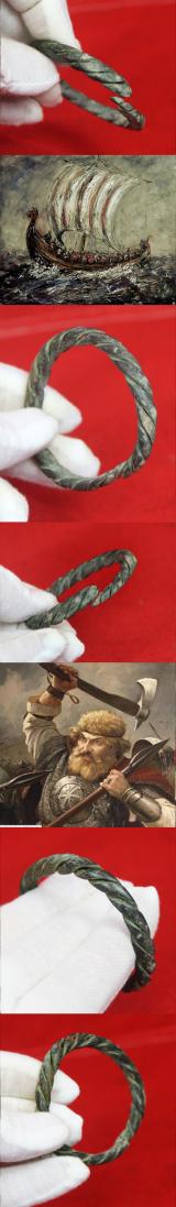 An Original Viking Warrior's Bronze Torc Arm Ring CIrca 800's in Viking Twisted Wirework Design