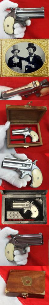 Original, Antique, Wild West Remington Double Barrel Derringer, Model Number 1