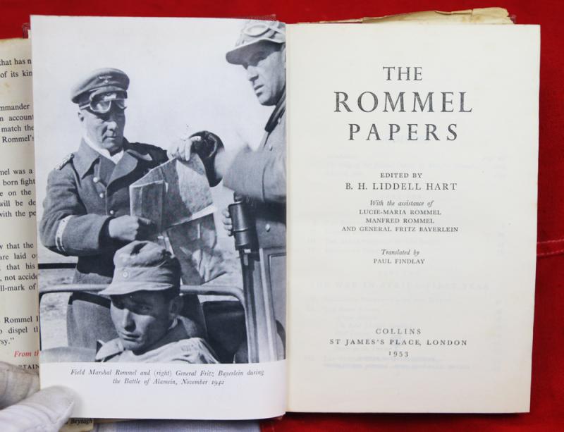 Ist Edition of 'The Rommel Papers' Printed by Collins in 1953