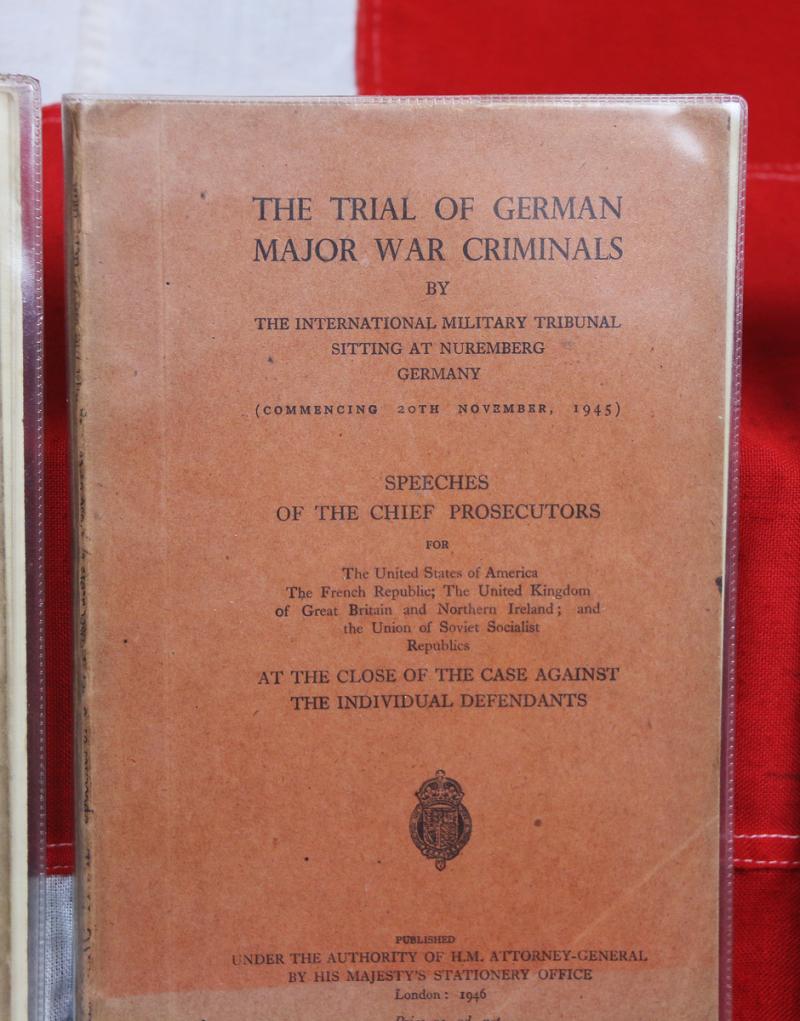 Three Softback Books From the Nuremberg Trials 1946, Speeches of the Prosecutors, Speeches of the Chief Prosecutors & Judgment
