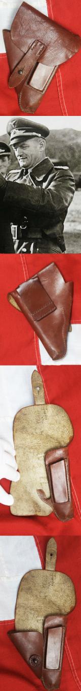A WW2 PPK Semi Auto Pistol Holster of a Luftwaffe Officer WW2 Souvenir of a British Officer During Operation Overlord