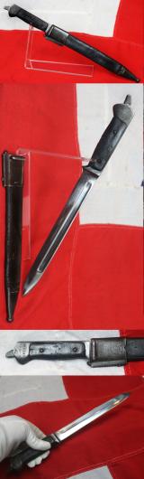 A Quite Rare Danish M1889 Krag-Jorgensen Knife Bayonet, Early Model by Weyersberg