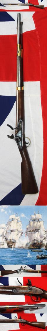 A Most Scarce French Marine Flintlock M.1786 / An.IX 1800's Carbine. A French Sea Service Musket Carbine of the Napoleonic Ships of the Line