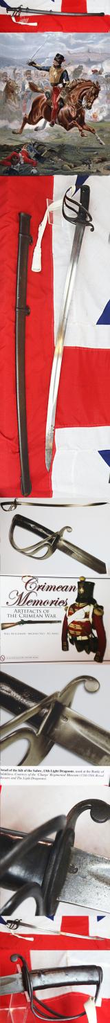 A Superb Crimean War 1853 Issue Pattern British Cavalry Sabre, Exactly as Used by The Charge of the Light Brigade, and, The {Less Well Known, Yet Ironically More Successful} Charge of the Heavy Brigade. In Its Original Scabbard, With White Buff Hide Knot.