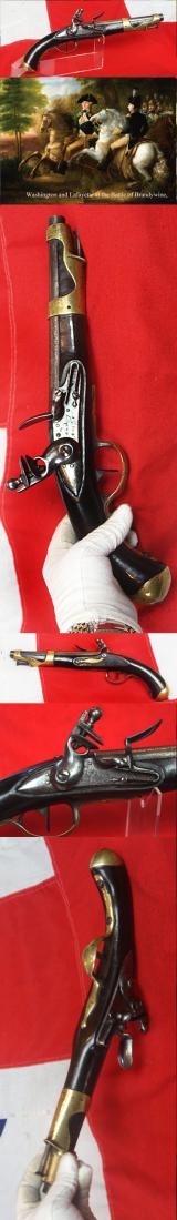 A Superb & Rare French Modele 1733-1766 Flintlock Pistol, Manufactured For The King of France, King Louis XVIth, For the American Revolutionary War Supply, To Aid General Washington's Forces in 1776