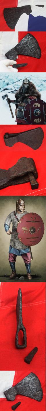 A Super Historical Saxon Warrior's Axe. Likely a Saxon Thegn. Circa 850. As Was Used at the Battle of Basing of Saxon King Æthelred and His Brother, The Future Saxon, King Alfred the Great During the Viking Invasions of the Kingdom of Wessex