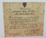 A Rare WW2 21st Army Group Commander-in-Chief's, Field Marshal Bernard Law Montgomery, April 1945 Signed Certificate for Outstanding Good Service & Devotion To Duty As a Combatant.