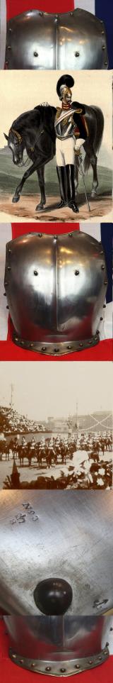 Original, Antique, Victorian Household Cavalry Armour Breastplate Cuirass of the LifeGuards, The Blues &The Royals. the Mounted Personal Bodyguard Regiments of the British Monarch, Part of The Household Division