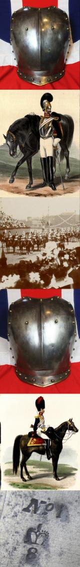 Original, Antique, Victorian Household Cavalry Armour Breastplate Cuirass of the LifeGuards, The Blues &The Royals. the Mounted Personal Bodyguard Regiments of the British Monarch, Part of The Household Division