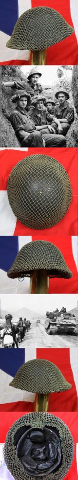 A Very Good MK IV D-Day Pattern Camouflage Helmet, With Original WWII Camo Netting. From a 1st Battalion The Duke of Wellington’s Regiment, Korean War Veteran