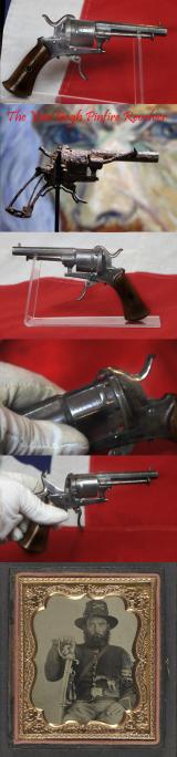 19th Century, 1858 Lefrauchaux 7mm Pinfire Pocket Revolver, With Foldaway Trigger. A Pair To The Vincent van Gogh Pistol That Sold for $182,000 in June 2019