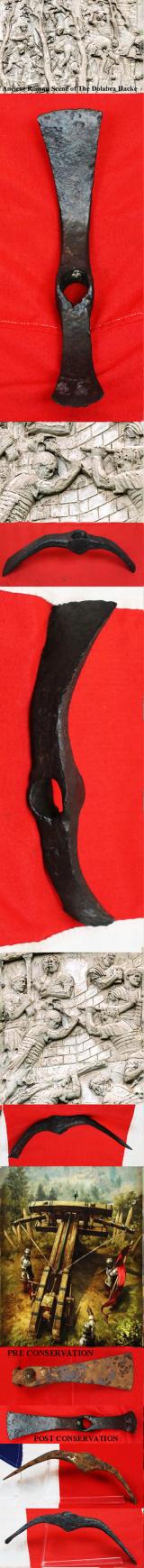 A Impressive Ancient Roman Dolabra Pick-Axe. General Gnaeus Domitius Corbulo Once Famously Said Of This Form Of  Dolabra, 