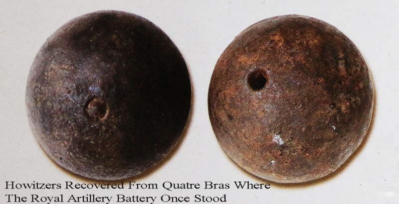 5 1/2 inch Howitzer Explosive Cannon Ball. Likely Fired From Bull's Troop {at Hougemont} Royal Horse Artillery. Fired Into A Nearby Wood to Clear The French Tirailleurs {Napoleon's Light Infantry Skirmishers}. This Example Obviously Failed to Detonate